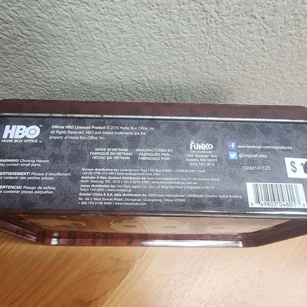 Funko Pocket Pop Game Of Thrones Jon Snow Daenerys Tyrion Mini Vinyl Tin Set Red - Picture 3 of 4